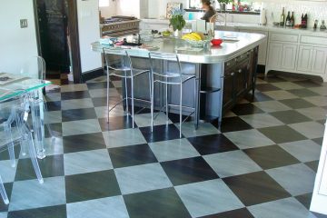 Kitchen With Checkered Flooring