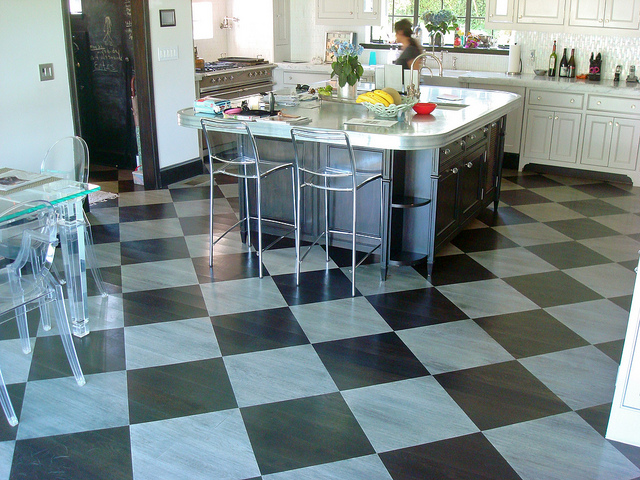 Black And White Checkered Kitchen Floors Design Ideas