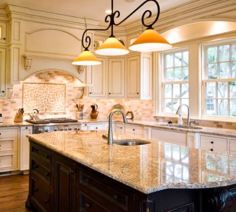 Traditional Kitchen With Marble