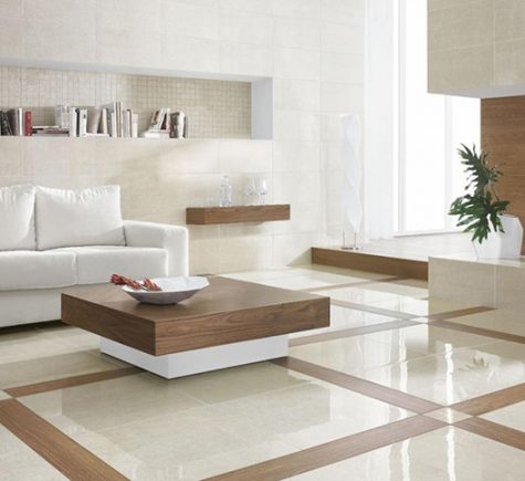 Marble and Wood Living Room