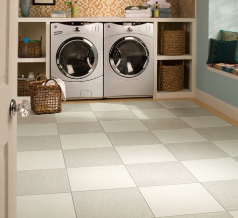 Checkered Flooring - Laundry Room