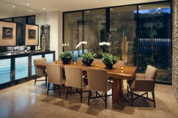 Brown and Neutral Dining Room